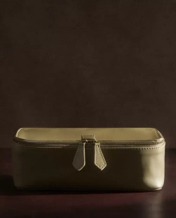 ZARA HOME МАЛЕНЬКИЙ КОЖАНЫЙ НЕСЕССЕР, ХАКИ