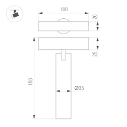 Светильник MAG-SPOT-25-R120-12W Warm3000 (WH, 30 deg, 24V) (Arlight, IP20 Металл, 5 лет) 050078