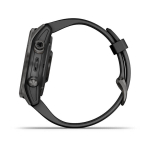 Garmin Fenix 7 Sapphire Solar корпус из титана цвета серый карбон, силиконовый ремешок чёрного цвета