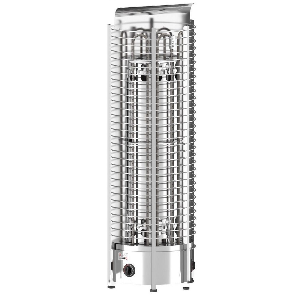 Электрическая печь SAWO Tower TH4-60NB-WL-P (6,0 кВт, напольная, встроен. пульт, нержавейка, пристенная)