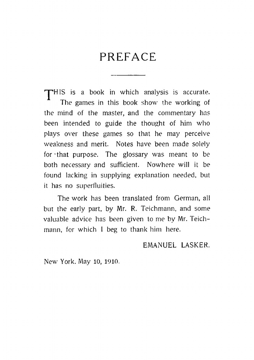 The international chess congress. St. Petersburg, 1909 | Emanuel Lasker