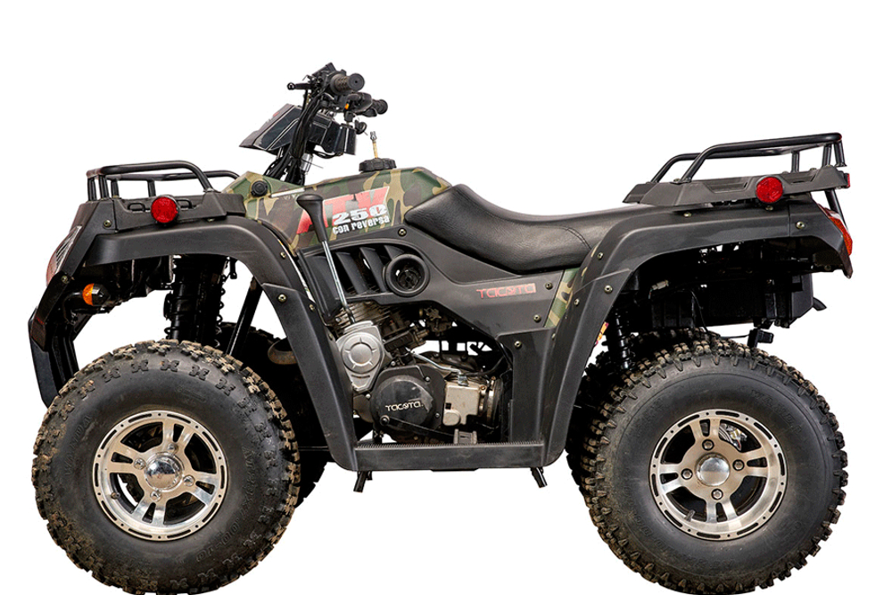 Yacota 250 10" 2WD Квадроцикл с полуавтоматической КПП и карданным приводом