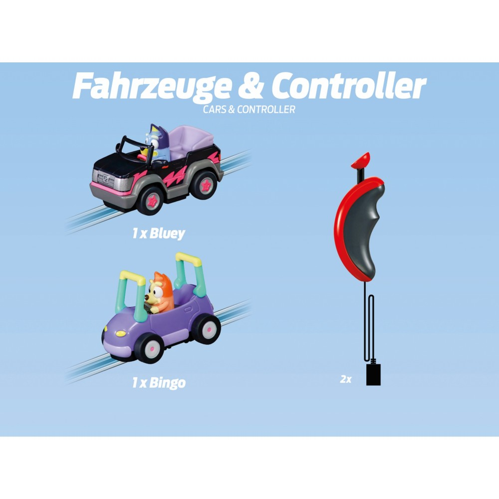 Carrera 1. First - Гоночная трасса BLUEY & BINGO Lets Go 2,9 м + 2 машинки 63055