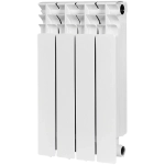 Радиатор биметаллический STOUT TITAN 500 - 4 секции (подключение боковое, цвет белый)