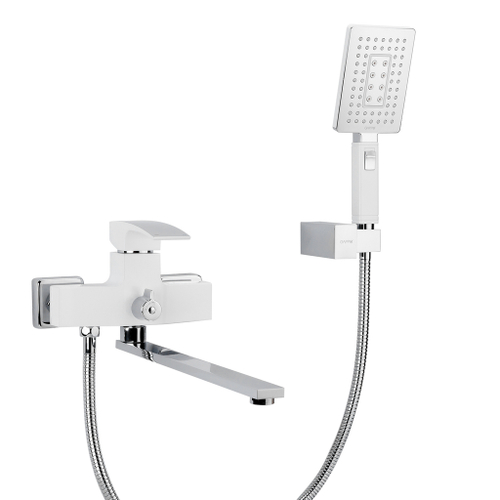 Смеситель для ванны и раковины 35к G2207-7 GAPPO див корп L-нос, БЕЛЫЙ-ХРОМ