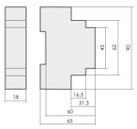 Реле времени PCA-512U 8А 12-264В AC/DC 1 перекл. IP20