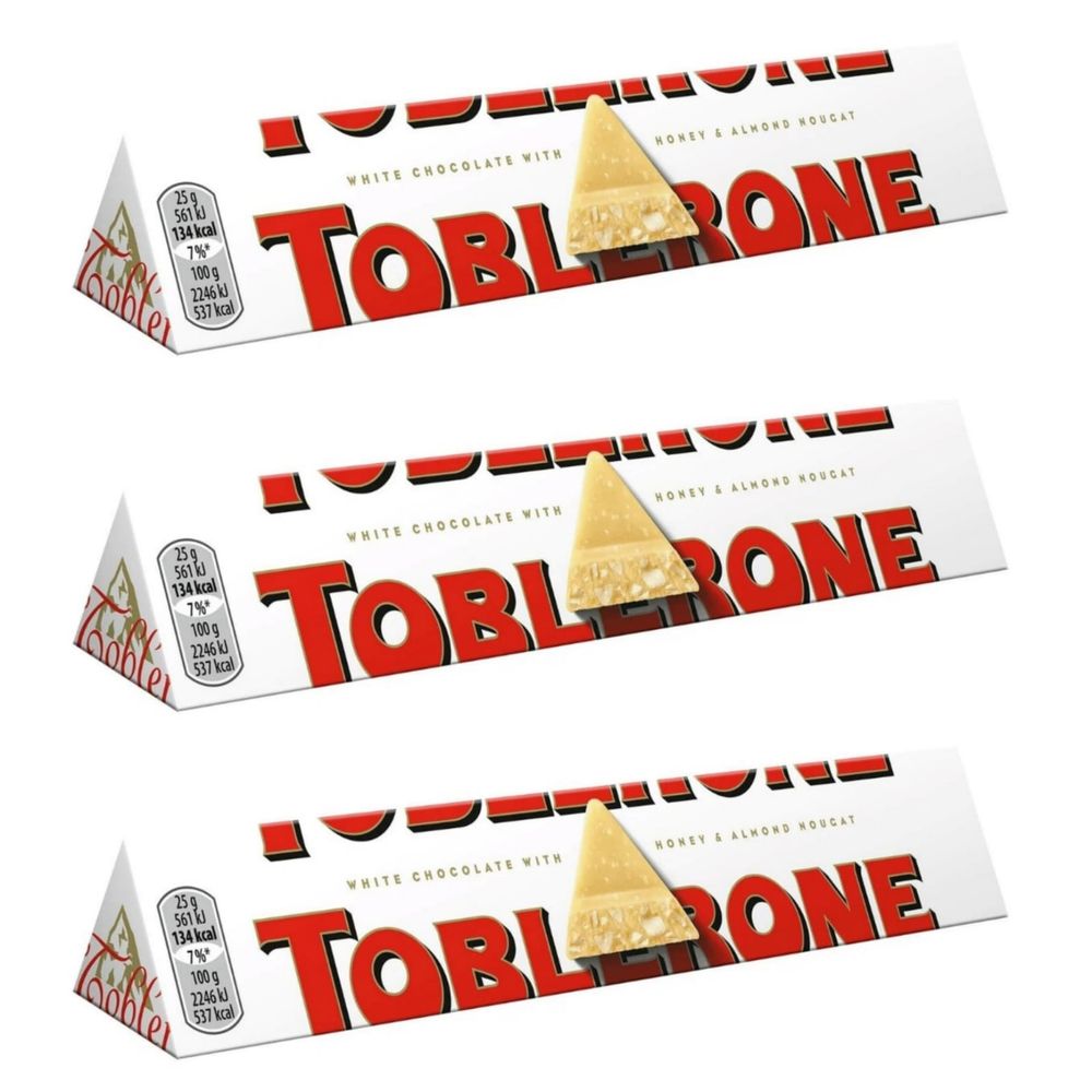 Toblerone шоколад белый с медово-миндальной нугой 100 г