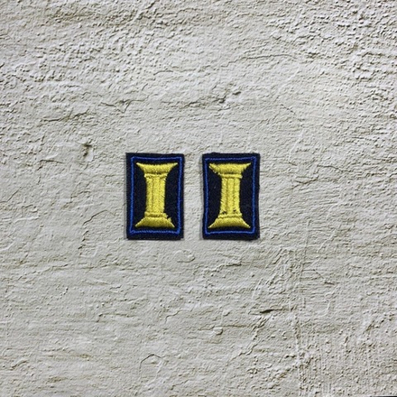 Эмблема ( Нашивка Знак ) Петличная ( Петлица )  Для Офицеров ВКС ( ВДВ ) На Офисную Форму Вышитая На Липучке Темно-Синяя