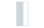 AQ NAA 6121-100 (новый артикул AQ ARI RA 10020CH) Душевая дверь двухэлементная, раздвижная1000x2000 профиль хром, стекло прозрачное