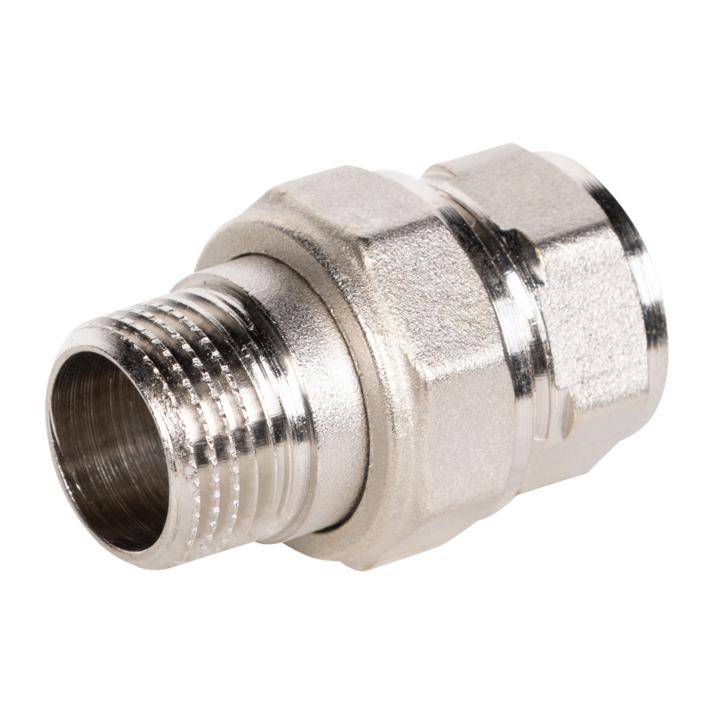 Соединение разъемное прямое (американка) LD DN15 вн-нр, латунь никелированная (с биркой)