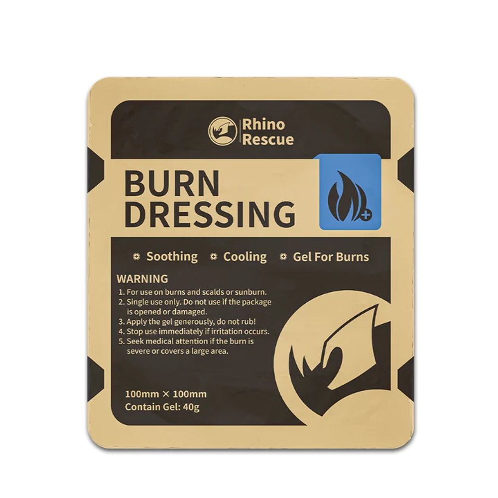 Противоожоговая гидрогелевая повязка на рану Burn Dressing Rhino Rescue 10*10 см