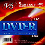 Диск VS DVD-R 4,7GB 16x бум.конверт