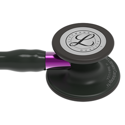Стетоскоп Littmann Cardiology IV, черный, черная матовая акустическая головка, фиолетовый ствол (6203)