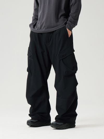Брюки Nothomme Blue Plaid Fleece-Lined Wide-Leg Cargo Pants