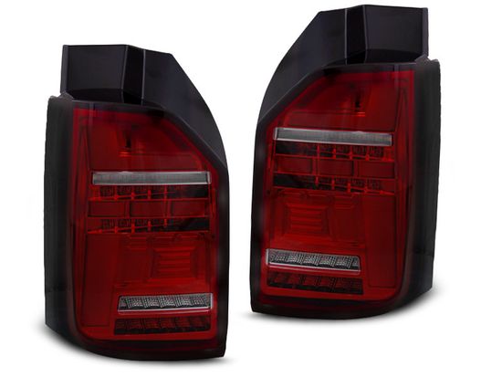 Задние фонари LED BAR TAIL LIGHTS RED SMOKE SEQ для VW T6.1 20- OEM BULB