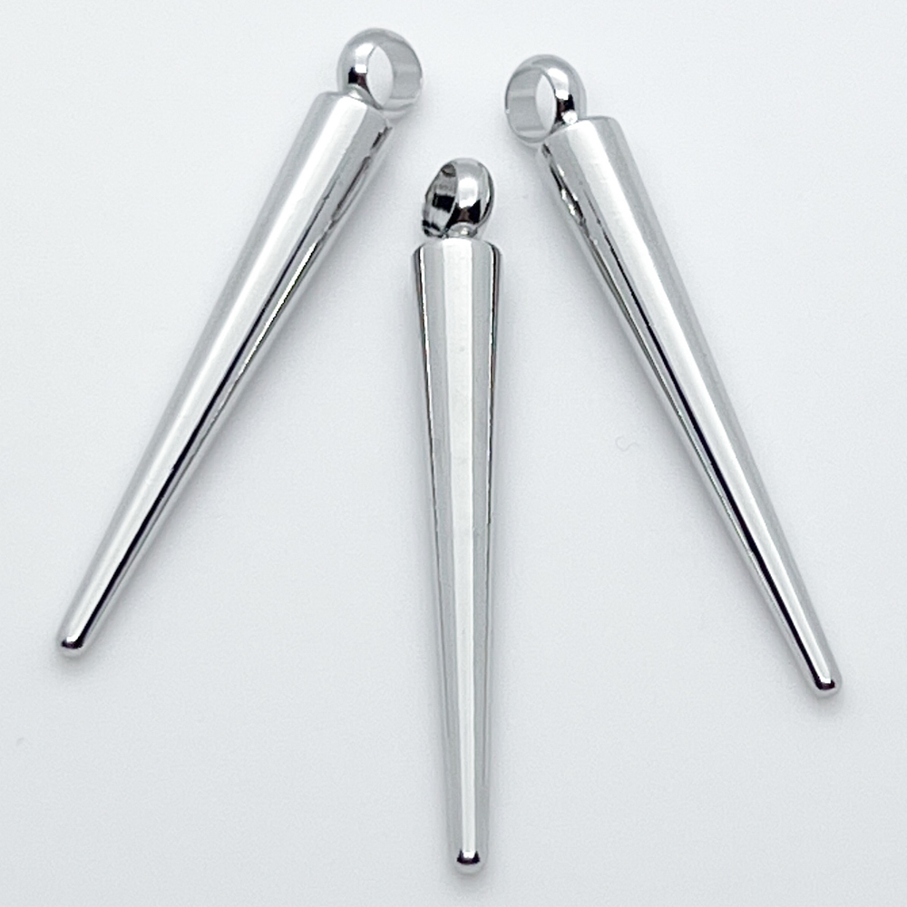 Подвеска Шип, цвет серебро (родий), размер 36*4 мм, цена за 1 шт