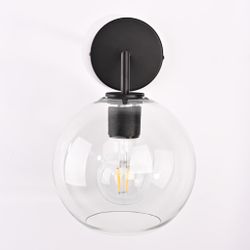 Бра Rh Utilitaire Globe Shade Single Sconce Black By Imperiumloft