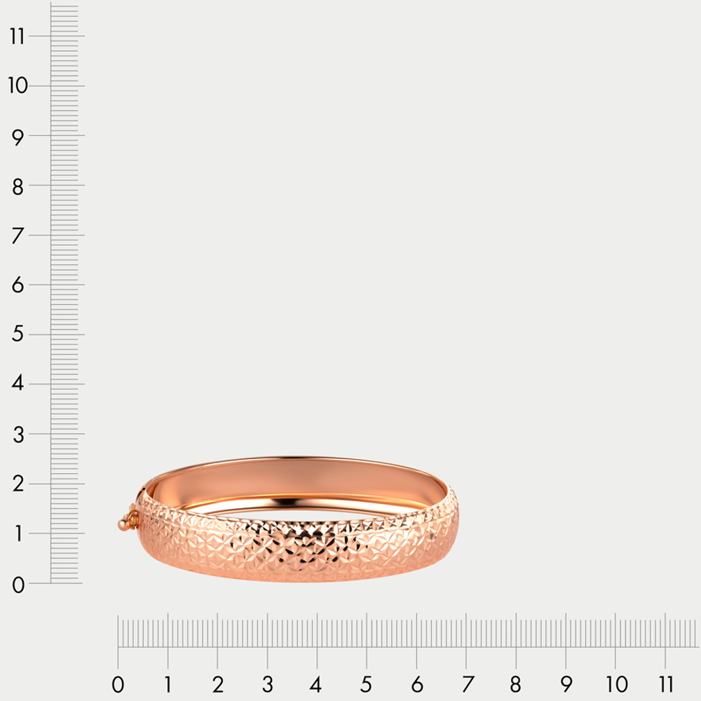 Жесткий браслет из розового золота 585 пробы для женщин без вставок (арт. А 022189)