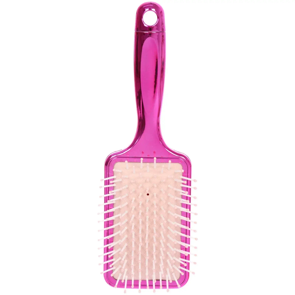 Расческа массажная зеркальная «Animals», принт девушки, микс 4 цвета, 7*23.5см, (блистер Ultramarine)