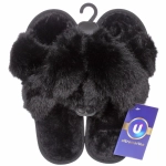 Тапочки женские домашние «TWIN», цвет чёрный, р-р 38-39