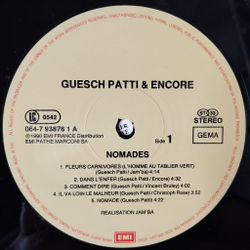 Винтажная виниловая пластинка LP Guesch Patti and Encore Nomades (Germany 1990)