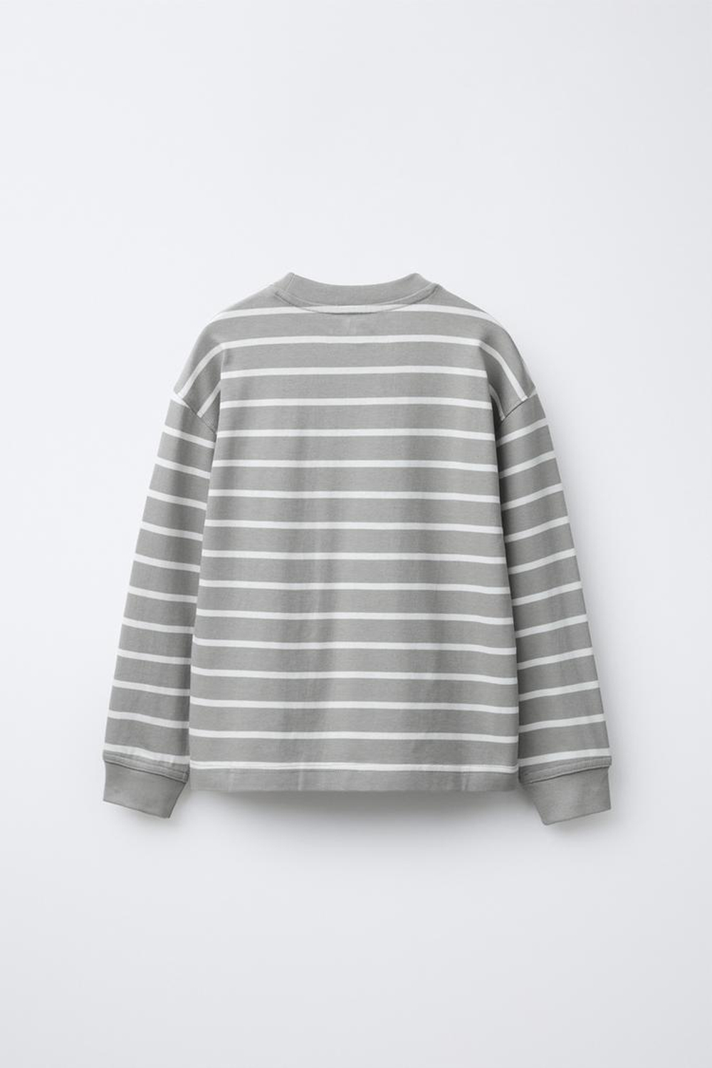 ZARA ЛОНГСЛИВ В ПОЛОСКУ ИЗ ПЛОТНОЙ ТКАНИ, СЕРЫЙ/БЕЖЕВЫЙ