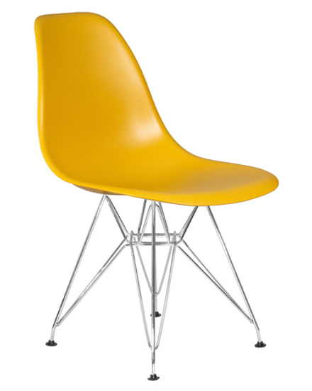 Стул обеденный DOBRIN DSR, ножки хром, цвет горчичный (Y-03)