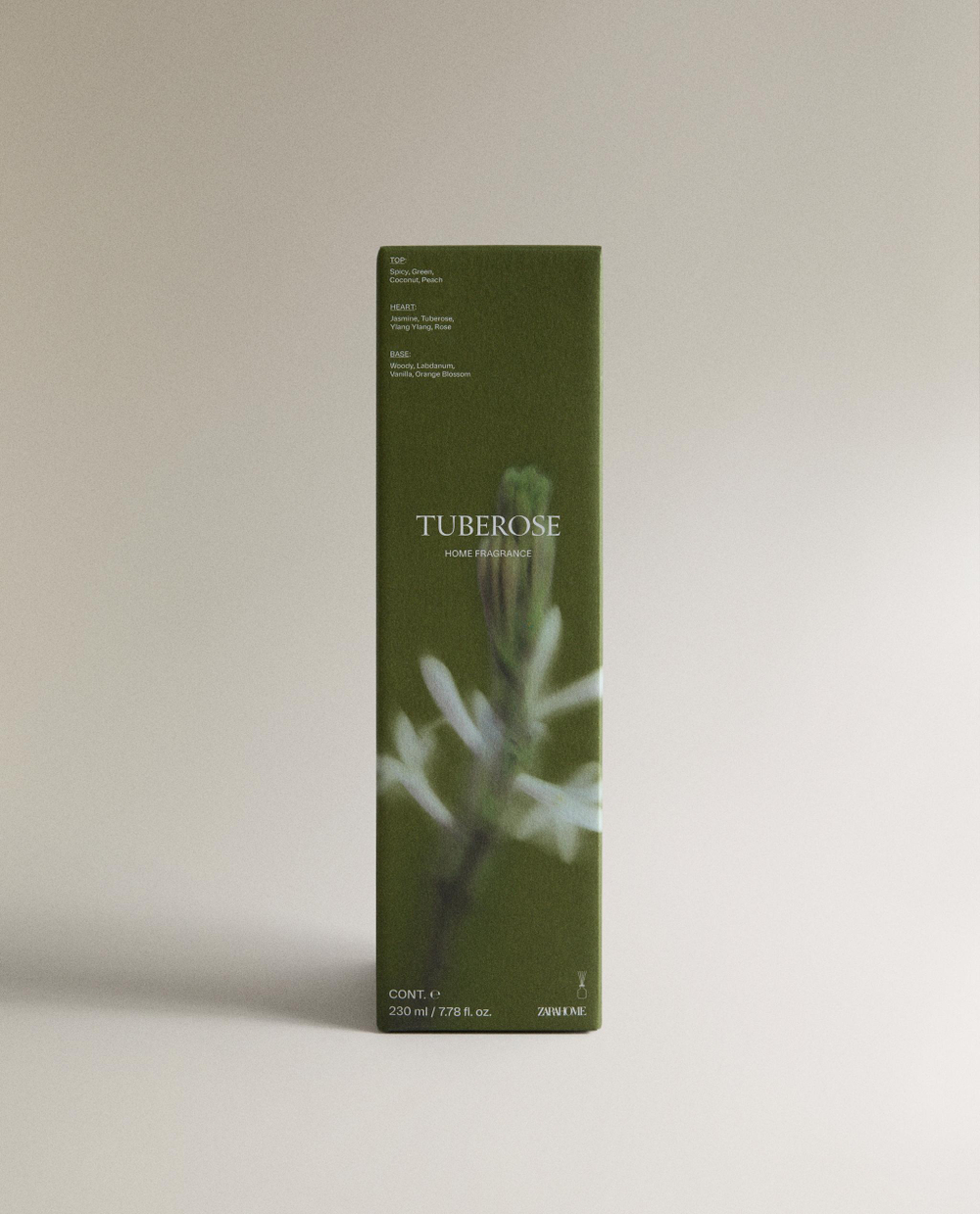 Zara Home Ароматический диффузор с палочками Tuberose, 230 мл, аромат для дома
