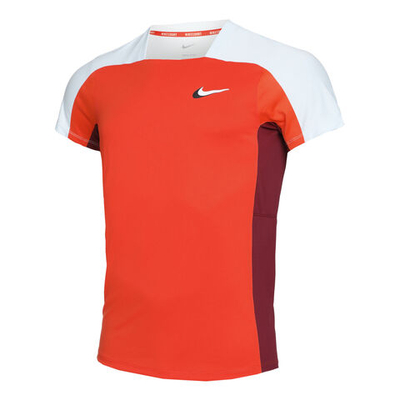Мужское теннисное поло Nike Dri-Fit Slam T-Shirt Men - Orange, Light Blue