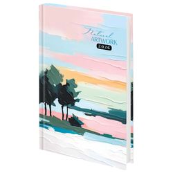 Ежедневник датированный 2026 145х215 мм А5 STAFF ламинированная обложка "Живопись" (117329)