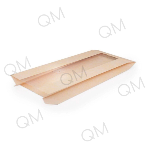 Пакет бумажный с плоским V-дном 170(130)*80*200 мм 40 г/м2 бежевый, 1000шт