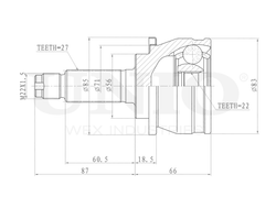 ШРУС внешний UNIO CVJ-20314