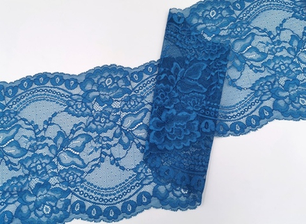 Эластичное кружево,22 см, лазурно-синий, (Арт: EK-2239), м