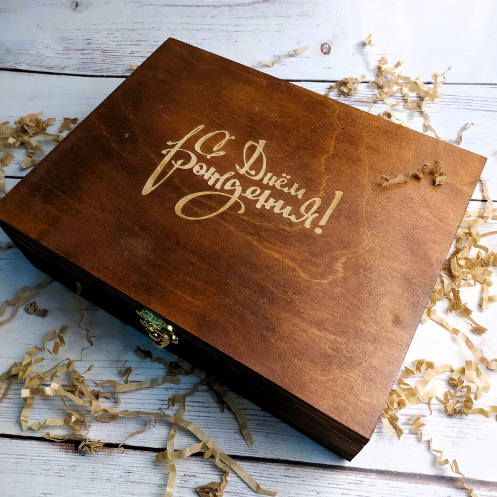 Музыкальная шкатулка с ЛЮБОЙ ВАШЕЙ МЕЛОДИЕЙ, именем и гравировкой / печатью под заказ, размер 15х9х7 см