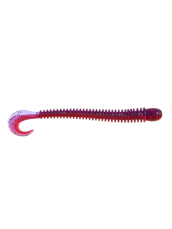 Приманка ZUB-WORM-ZANDER 108мм(4,3")-5шт, (цвет 021) фиолетовый верх -красный низ