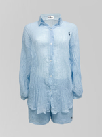 Костюм MiNa 9159-9 муслиновый из рубашки и шорт с логотипом