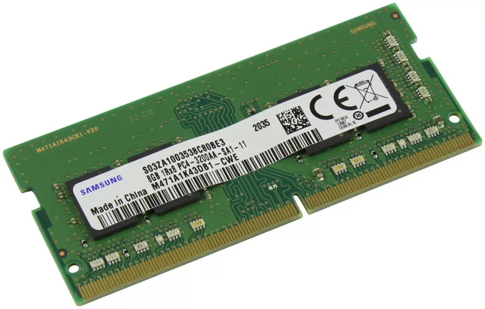 Оперативная память для ноутбука 16GB DDR4 3200MHz Samsung (PC4-25600) SODIMM 1.2V M471A2K43EB1-CWED0