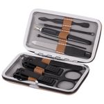 Универсальный набор для маникюра и педикюра 9 в 1 в футляре, MINI, бежевый, WBZ, 609492