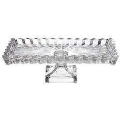 БЛЮДО СЕРВИРОВОЧНОЕ "CRYSTALITY" НА НОЖКЕ 28,5*15*9 СМ