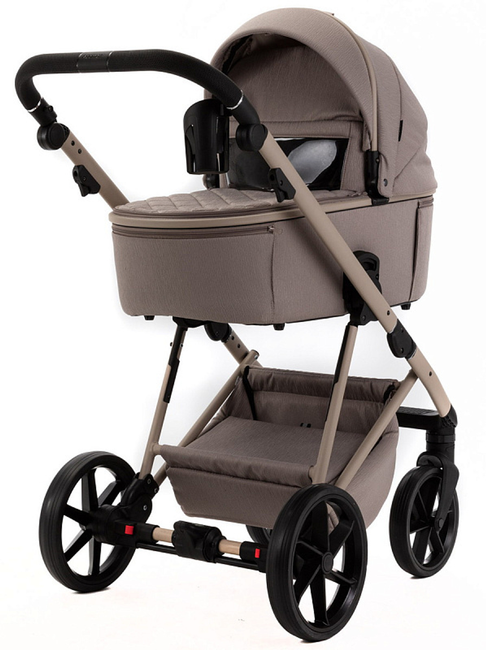 Детская коляска Adamex Delta Natura 2 в 1 DN-4-CAPPUCCINO (КАПУЧИНО)