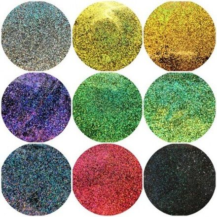 Набор Блёстки Глиттеры Флейки №13 - ГОЛОГРАФИК - 0.2 мм.