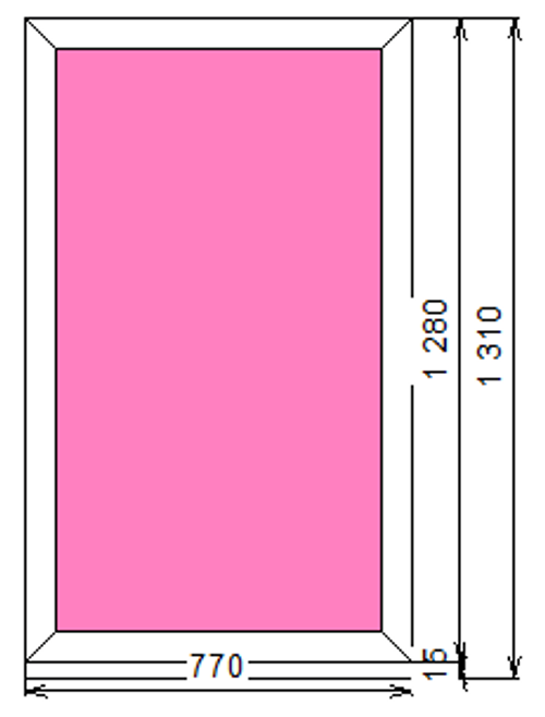 Пластиковое окно 1280 х 770 ТермА Эко