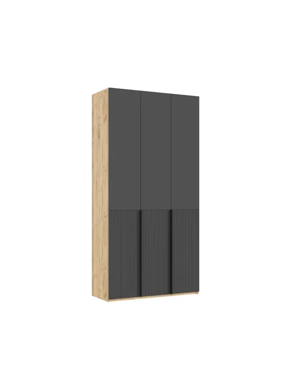 Шкаф для одежды 3 створки Браш Графит 120х51х240