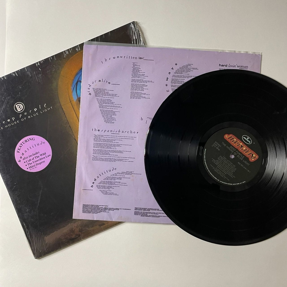 Винтажная виниловая пластинка LP Deep Purple The House Of Blue Light (USA 1987) Bad Attitude