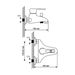 Смеситель для ванны 40k MIXLINE ML06-01