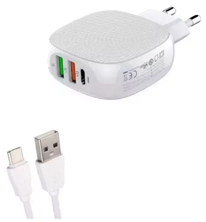 СЗУ 32W/PD с кабелем lightning 2USB A3510Q LDNIO