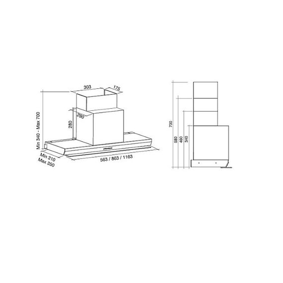 Вытяжка Falmec MOVE 120 BLACK