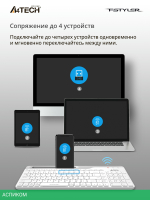 Клавиатура A4Tech Fstyler белый/серый (FBK25)