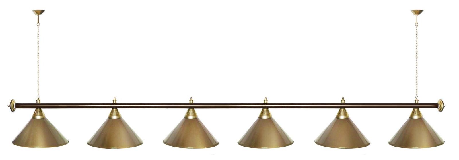 Лампа STARTBILLIARDS 6 пл. (плафоны золотые,штанга золотая,фурнитура золото) фото №17