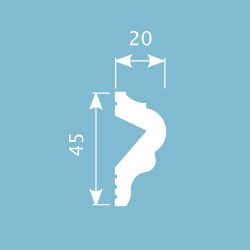 Молдинг Ecopolymer, 45x20 мм